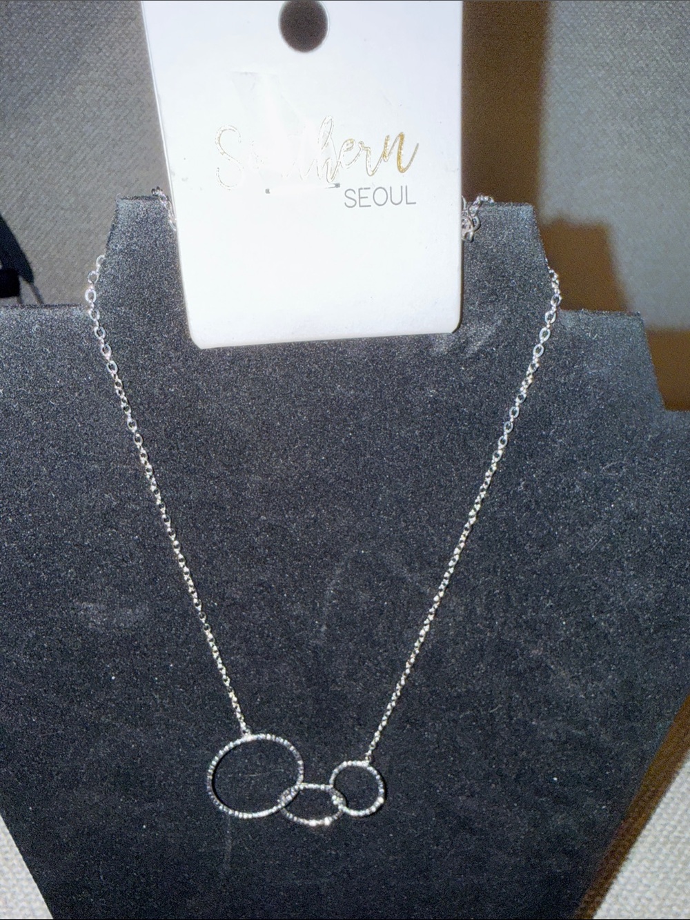 Silver Interlocking Circle Necklace